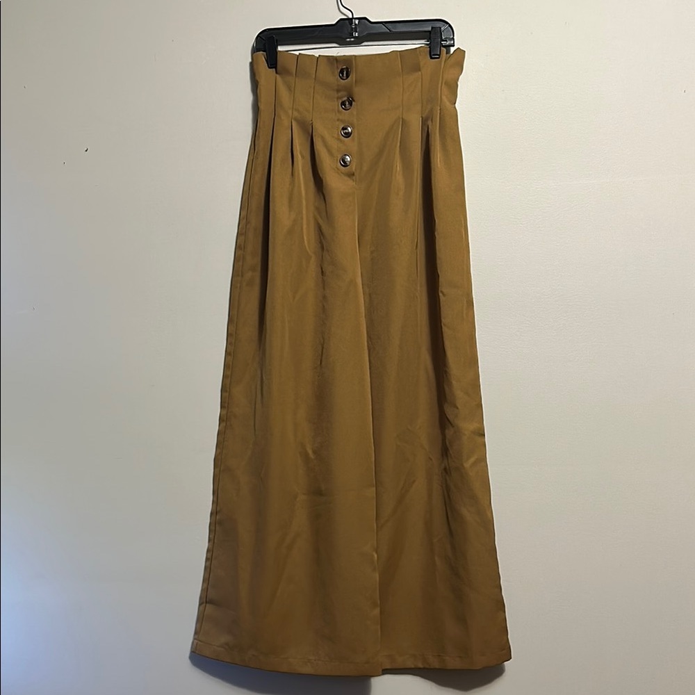 Jealous Tomato Tan Pull On Wide Leg Pants Medium